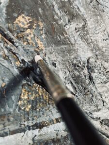 restauratie anselm kiefer tentoonstelling anselm kiefer schilderij restauratie restaurator atelier iddi detail consolidatie